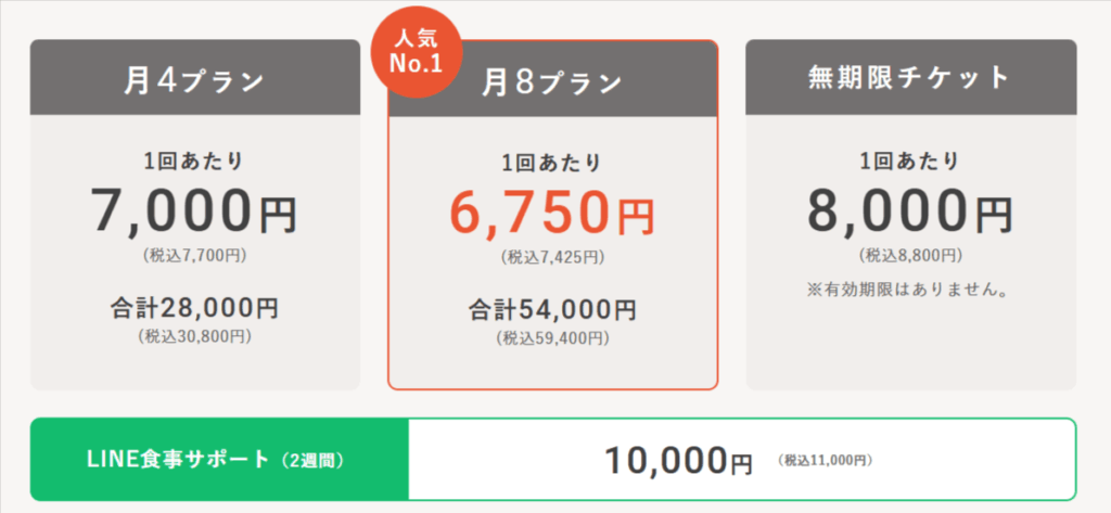 かたぎり塾　料金